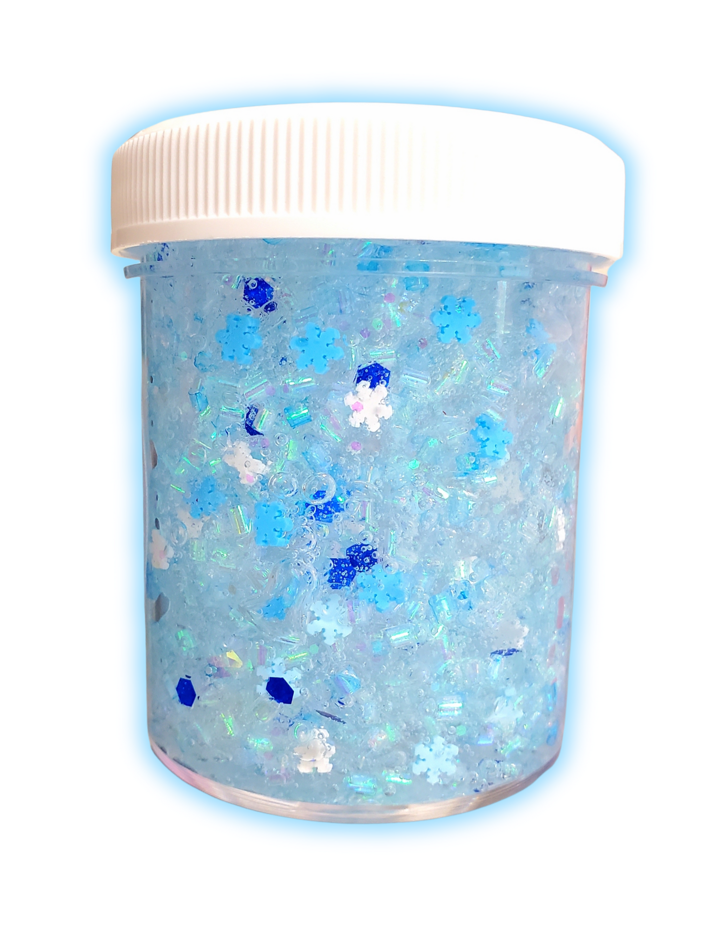 Crunchy Snowflake Handmade Scented Bingsu Slime – Thick, Crunchy & Holiday Scented Slime for Ages 8+ – Sensory Play Toy - Hoshimi Slimes