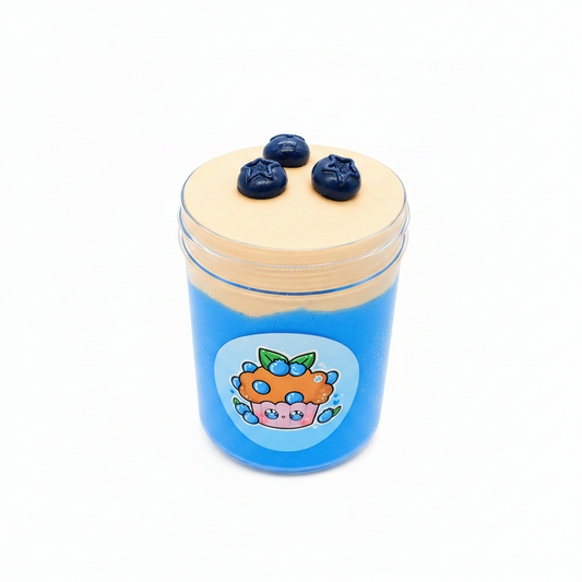 Blueberry Muffin Slime – Butter Slime with Clay Cap & Charm