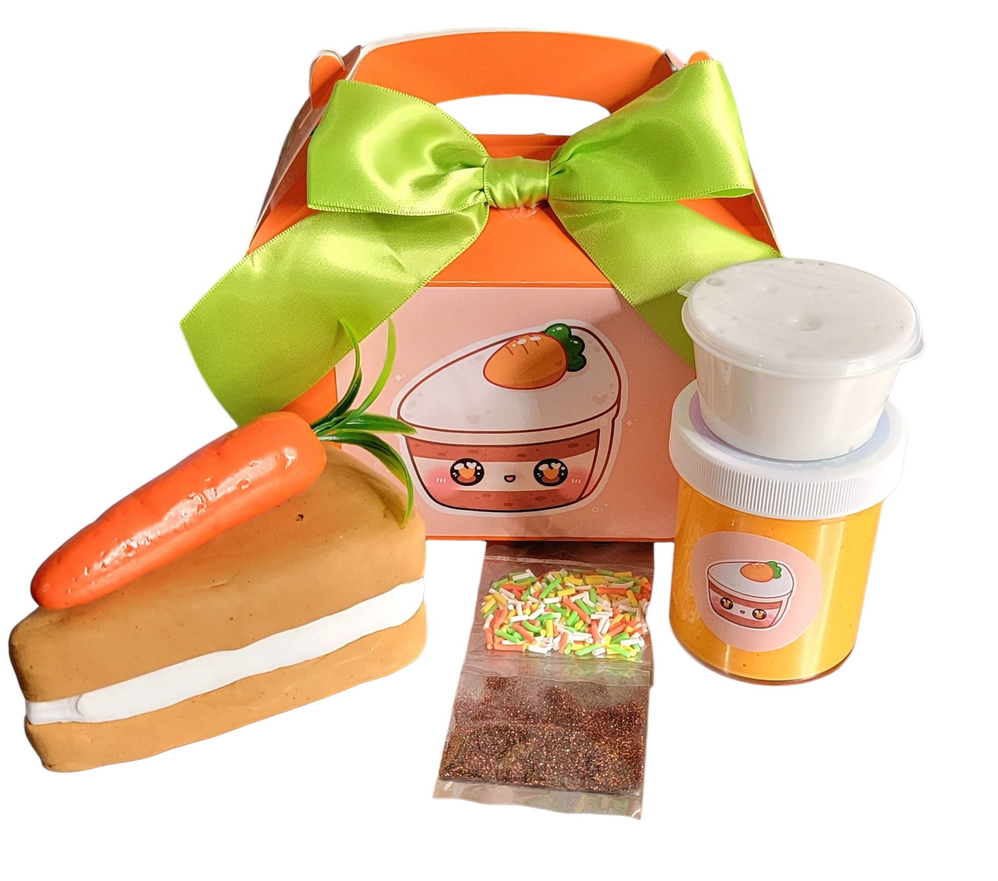 Carrot Cake DIY Handmade Scented Slime Toy Kit Slime by Hoshimi Slimes LLC | Hoshimi Slimes LLC
