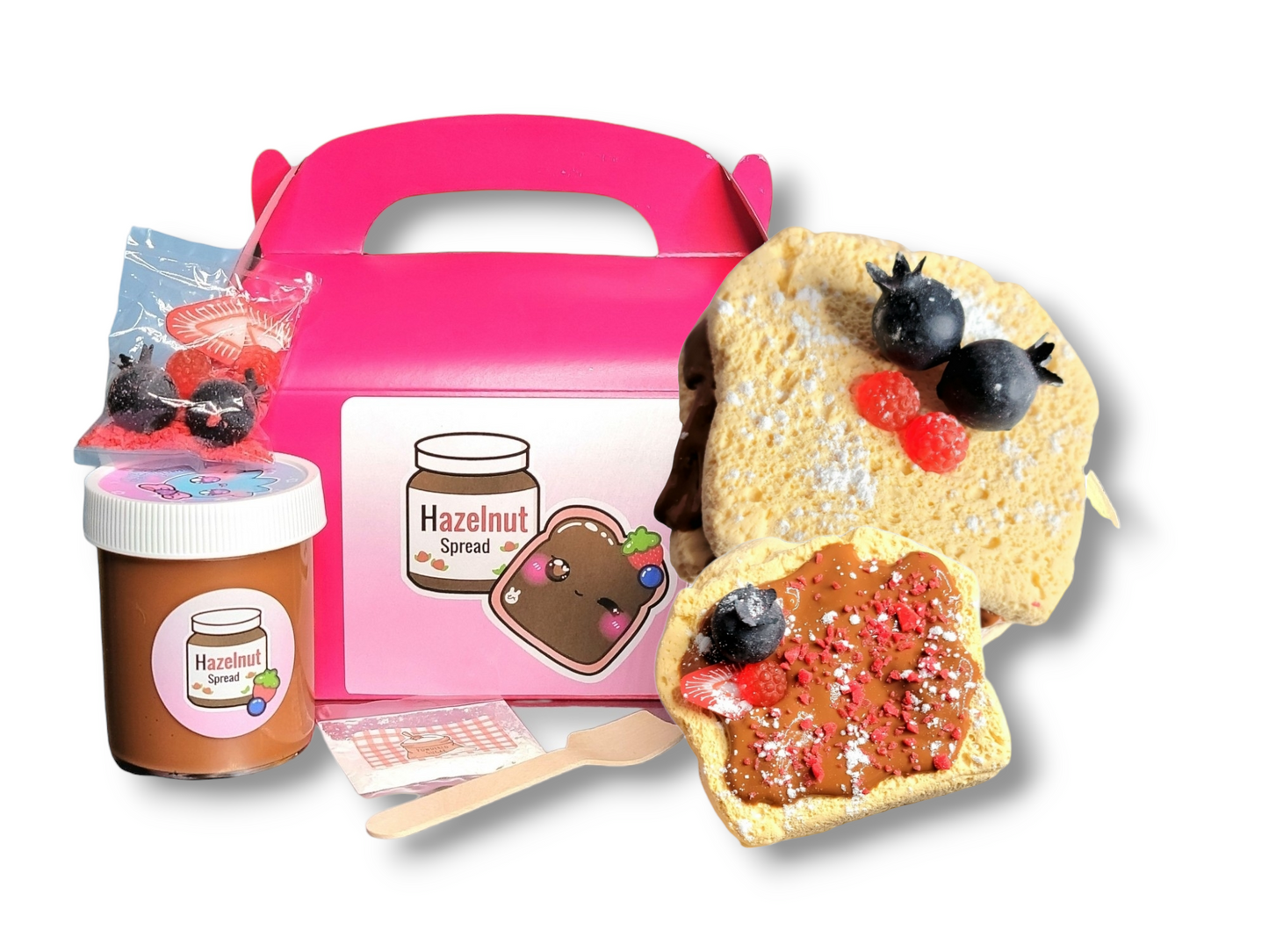 Chocolate Hazelnut Berry Toast DIY Handmade Slime Kit Slime by Hoshimi Slimes LLC | Hoshimi Slimes LLC