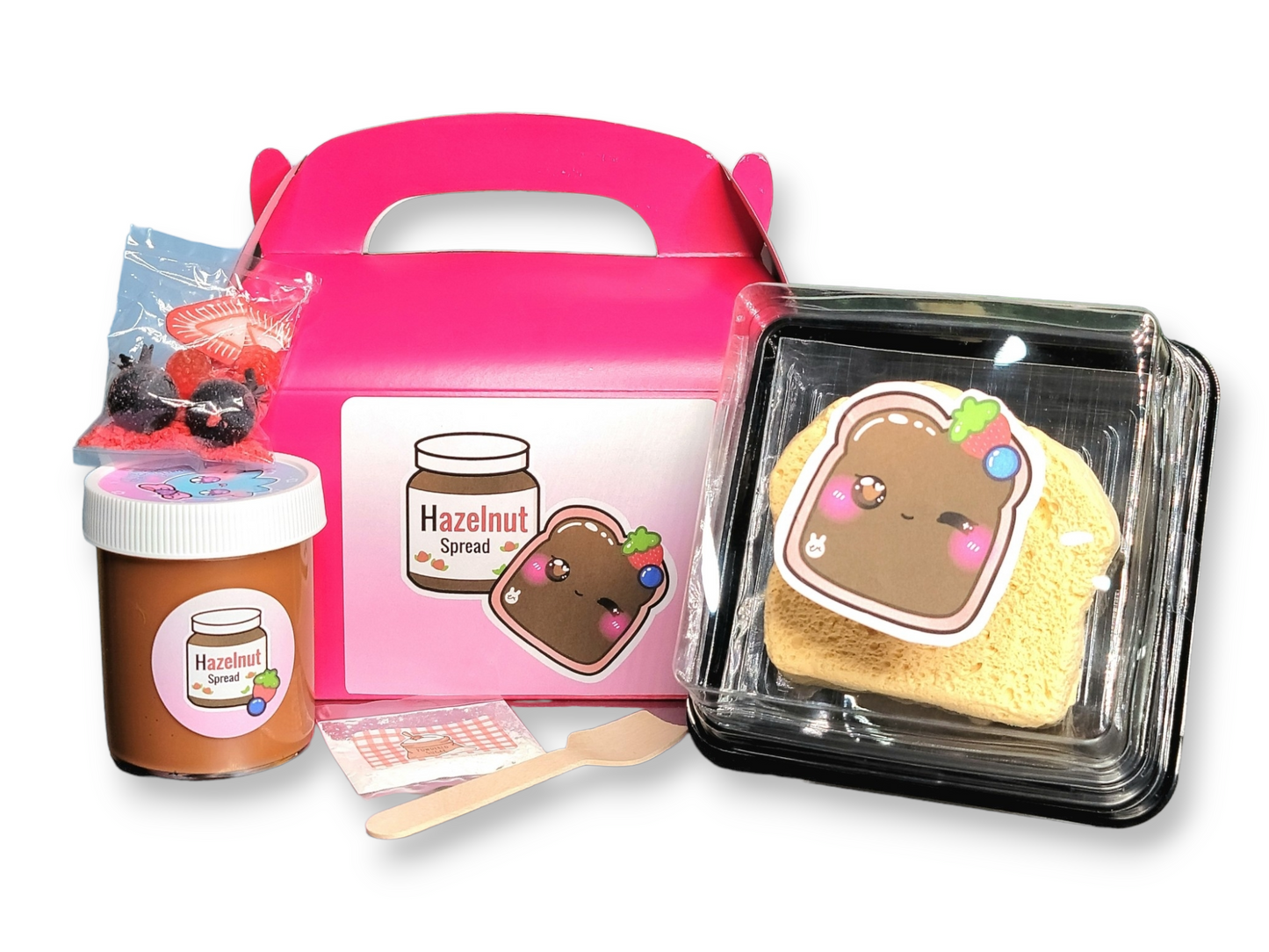 Chocolate Hazelnut Berry Toast DIY Handmade Slime Kit Slime by Hoshimi Slimes LLC | Hoshimi Slimes LLC