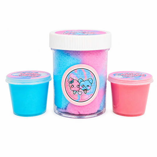 Cotton Candy Waffle Slime Kit – DIY Cloud Slime with Clay & Toppings