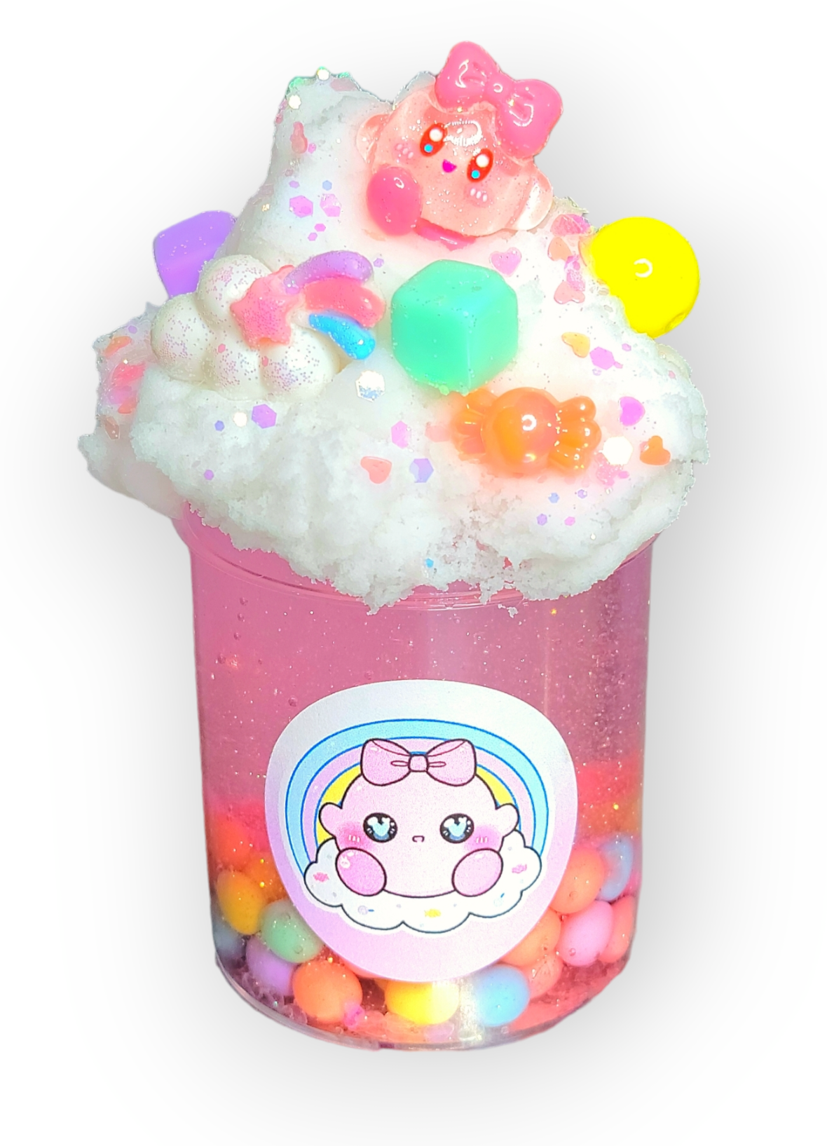 Kirbys Candyland Handmade Clear Slime Slime by Hoshimi Slimes LLC | Hoshimi Slimes LLC
