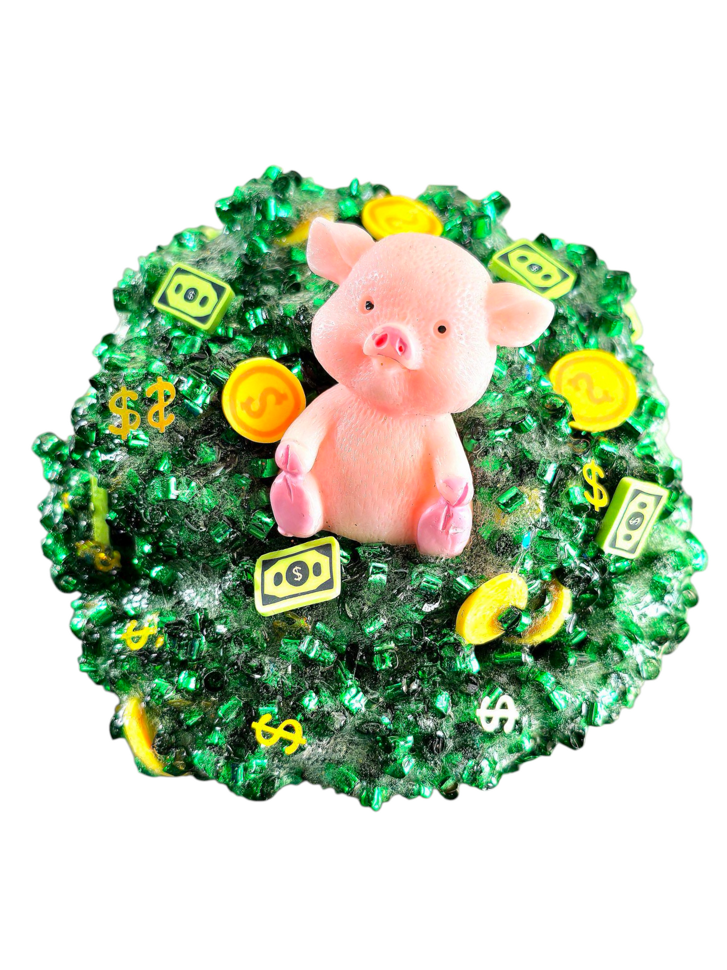 Inflation Pig Crunchy Bingsu Slime – Handmade Scented Slime for Ages 8+ – ASMR Sensory Stress Relief Toy with Cute Pig Design – Hoshimi Slimes