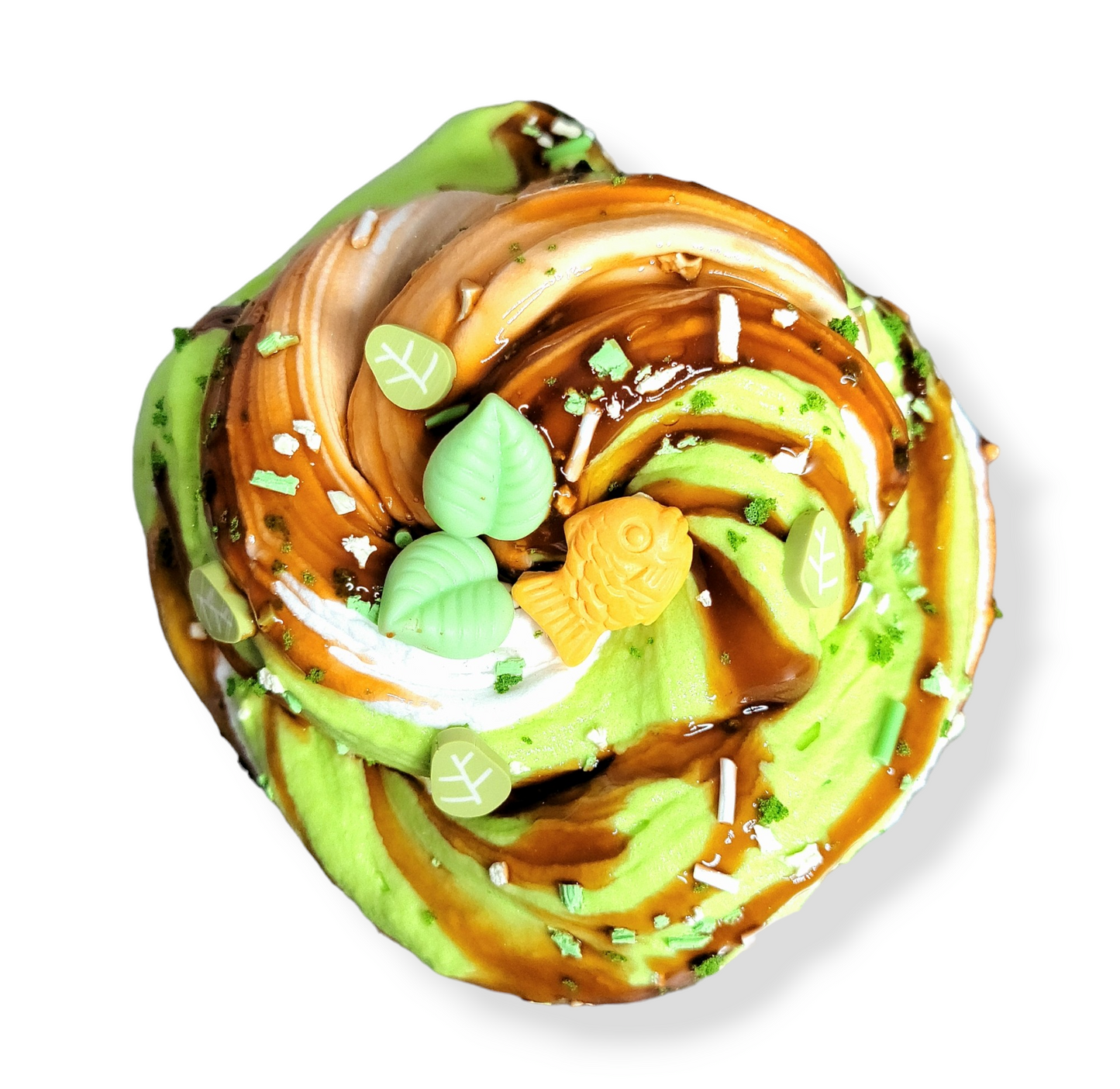 Matcha Green Tea Sundae Handmade Butter Slime 32oz Slime by Hoshimi Slimes LLC | Hoshimi Slimes LLC