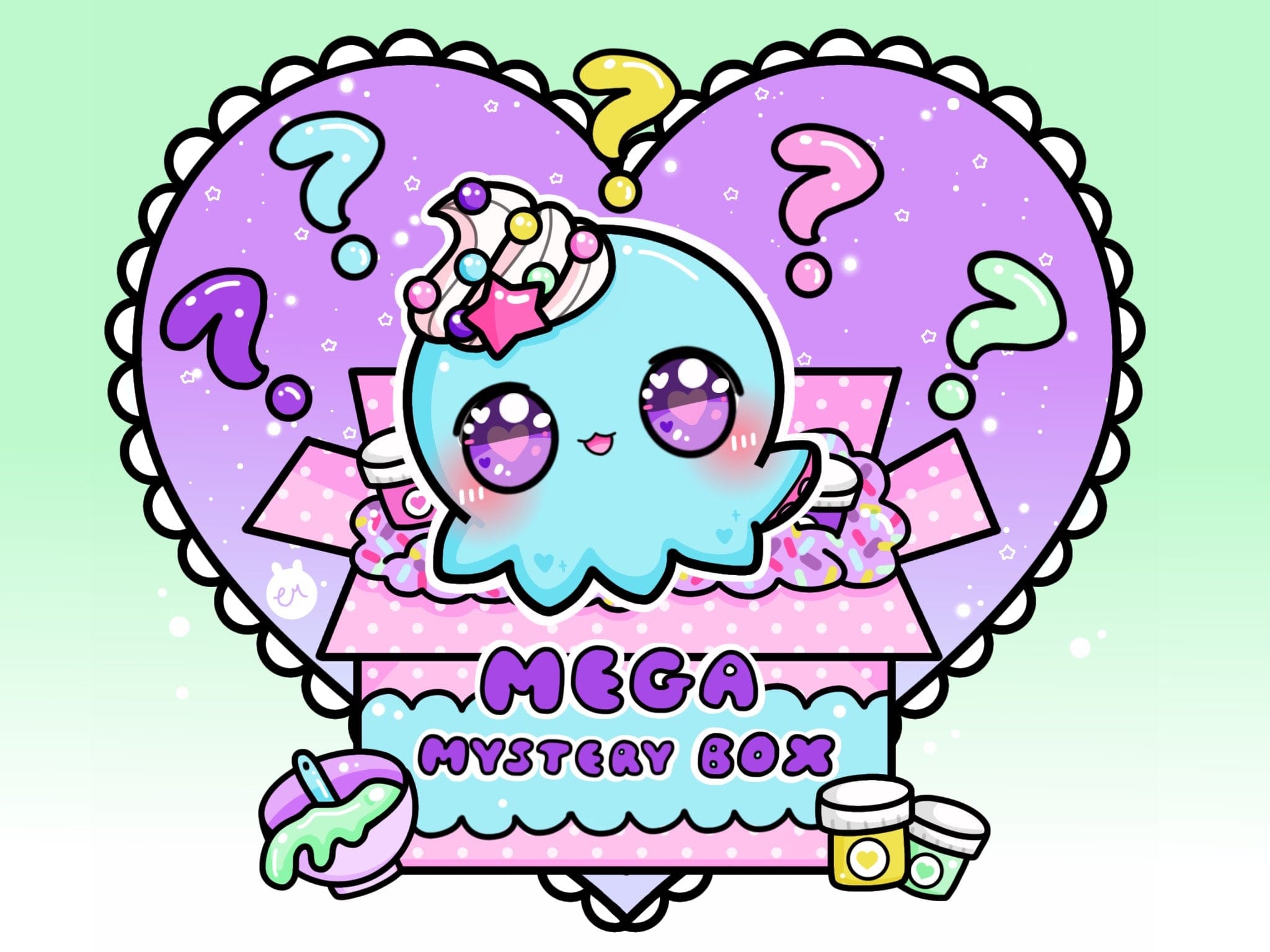 Big Mystery Slimebox five 8oz slimes and lots extras! shops