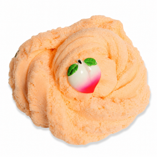 Peach Fuzz Slime – Fluffy Cloud Slime with Charm