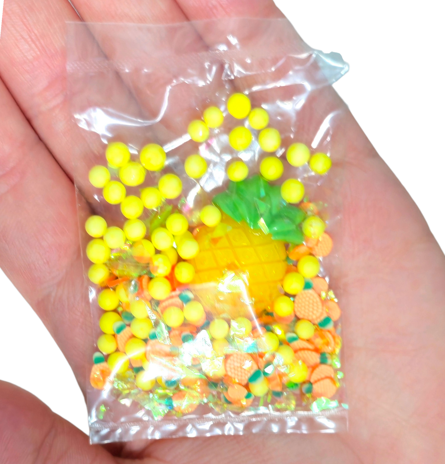 Pineapple Jelly Cube Slime – Clear Crunchy Jelly Slime Scented