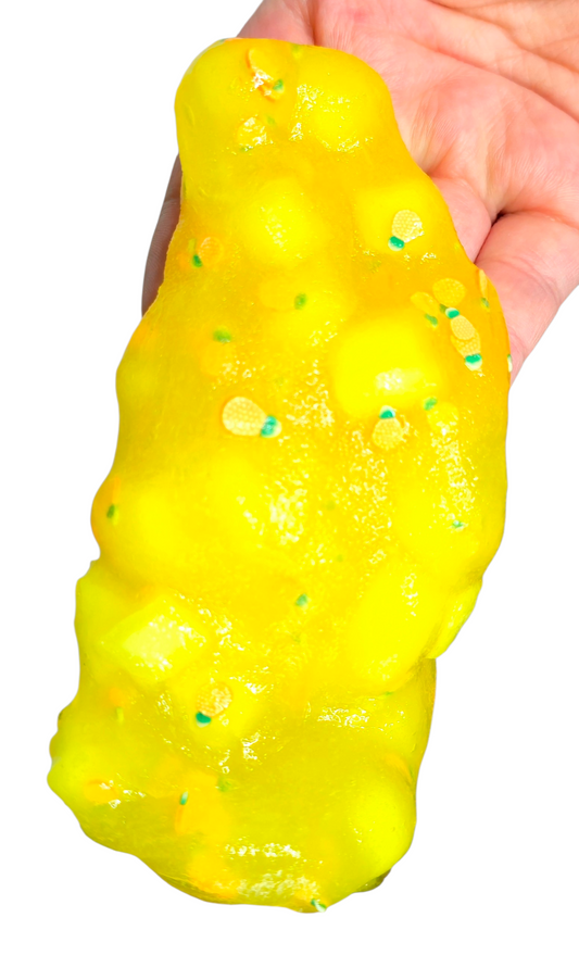 Pineapple Jelly Cube Slime – Clear Crunchy Jelly Slime Scented