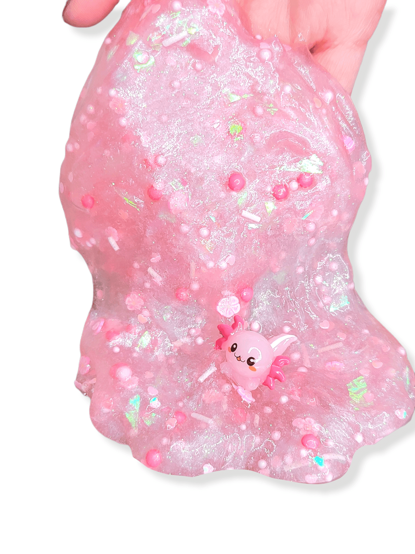 Pinky The Axolotl Handmade Clear Slime 32oz Slime by Hoshimi Slimes LLC | Hoshimi Slimes LLC