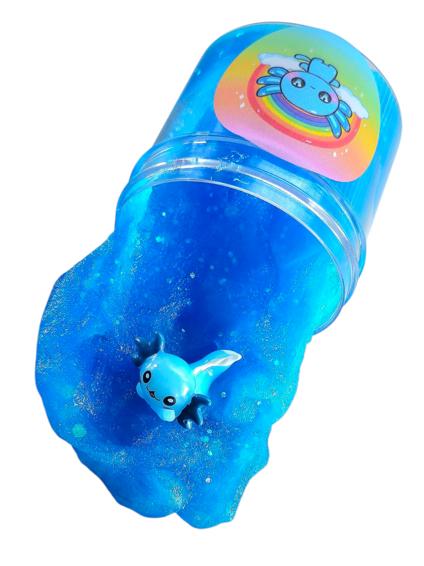 Rainbow Axolotl Friends 4pc Slime Set – 8oz Handmade Scented Jelly Slimes – Colorful Sensory Fidget Toy for Ages 8+ – Hoshimi Slimes
