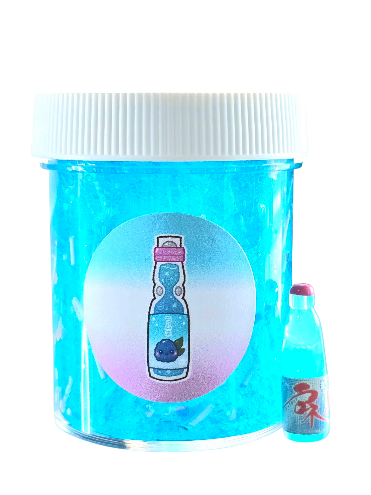 Ramune Blue Raspberry Soda Clear Slime – Thick & Glossy Handmade Scented Slime for Ages 8+ – Sensory Play Toy by Hoshimi Slimes