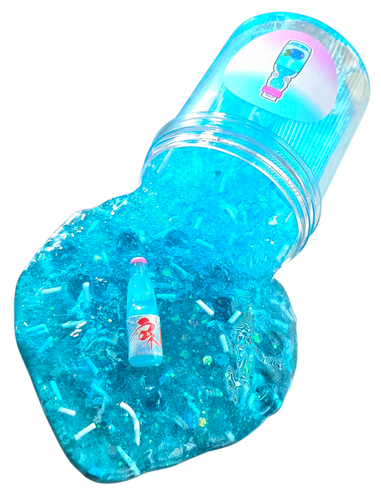 Ramune Blue Raspberry Soda Clear Slime – Thick & Glossy Handmade Scented Slime for Ages 8+ – Sensory Play Toy by Hoshimi Slimes