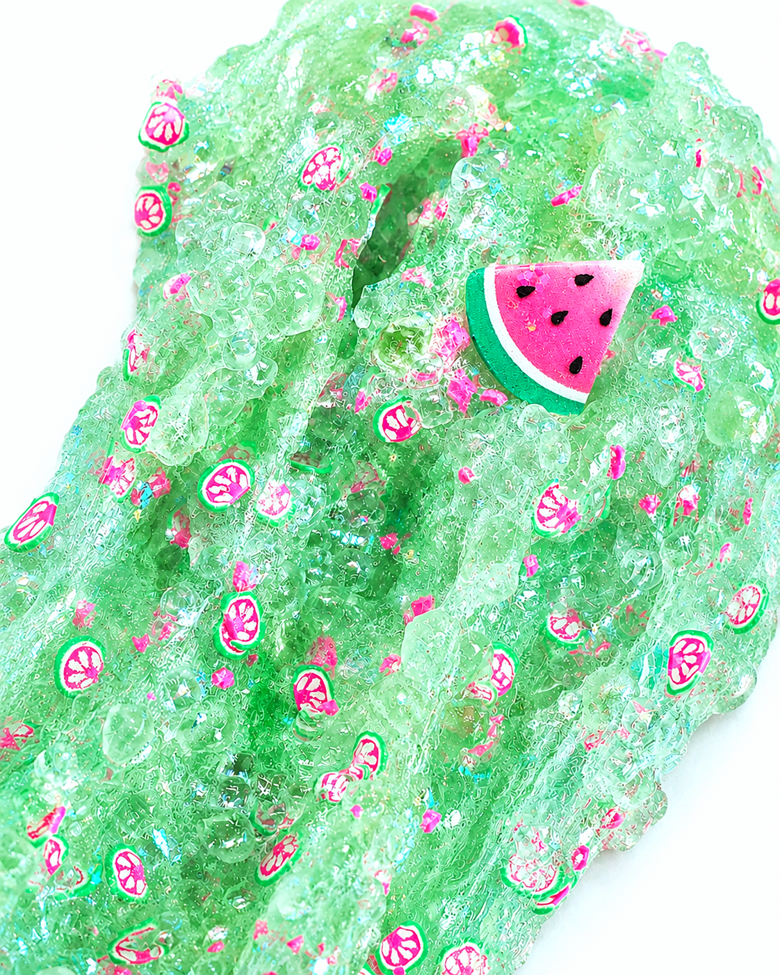 Watermelon Iced Refresher Slime – Scented Sugar Scrub Slime with Charm