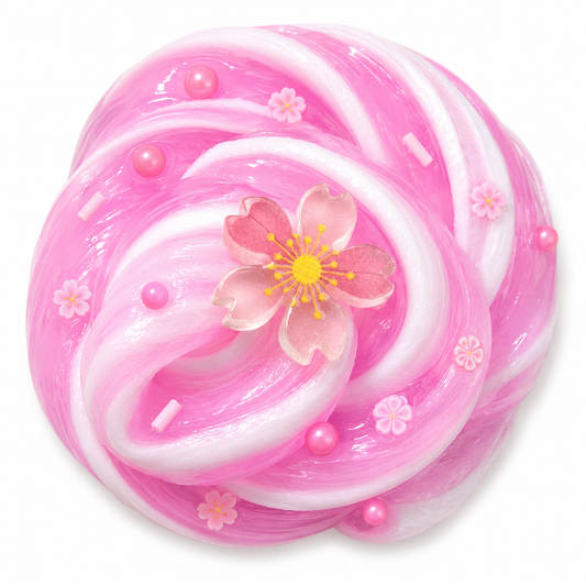 Sakura Cherry Blossom Avalanche Slime – Clear Slime & Charm
