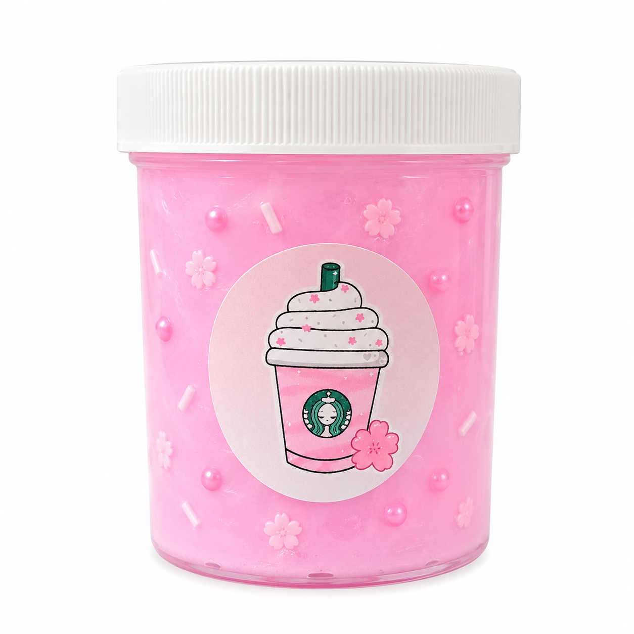 Sakura Cherry Blossom Avalanche Slime – Clear Slime & Charm