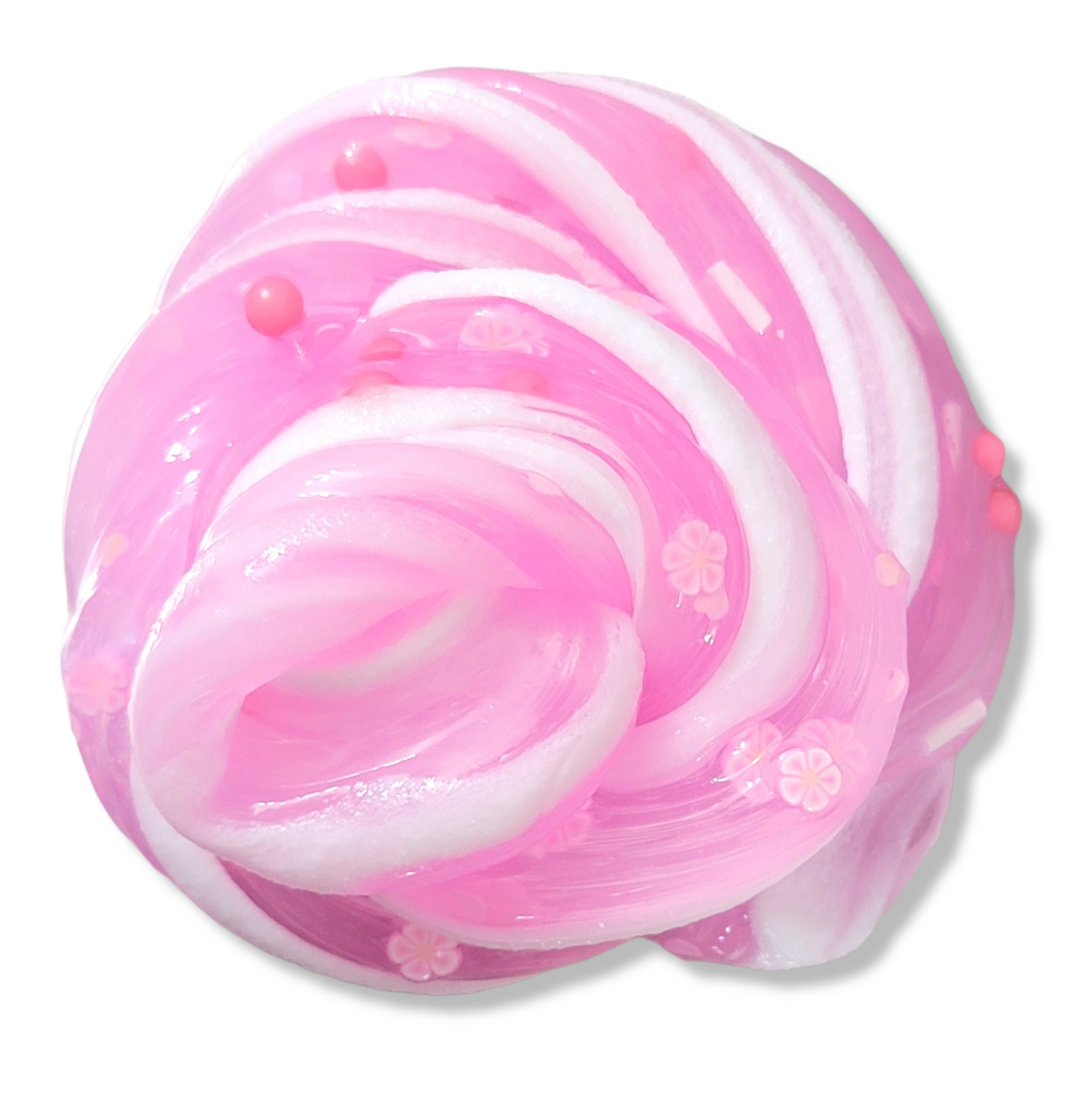 Sakura Cherry Blossom Handmade Scented Clay Capped Clear Slime
