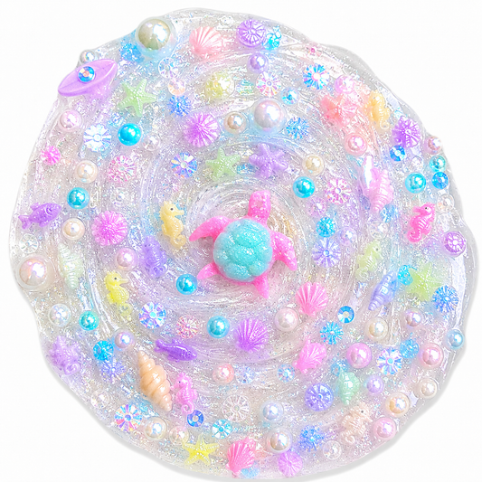 Save The Turtles Slime – Clear Crunchy Slime with Charms Unscented