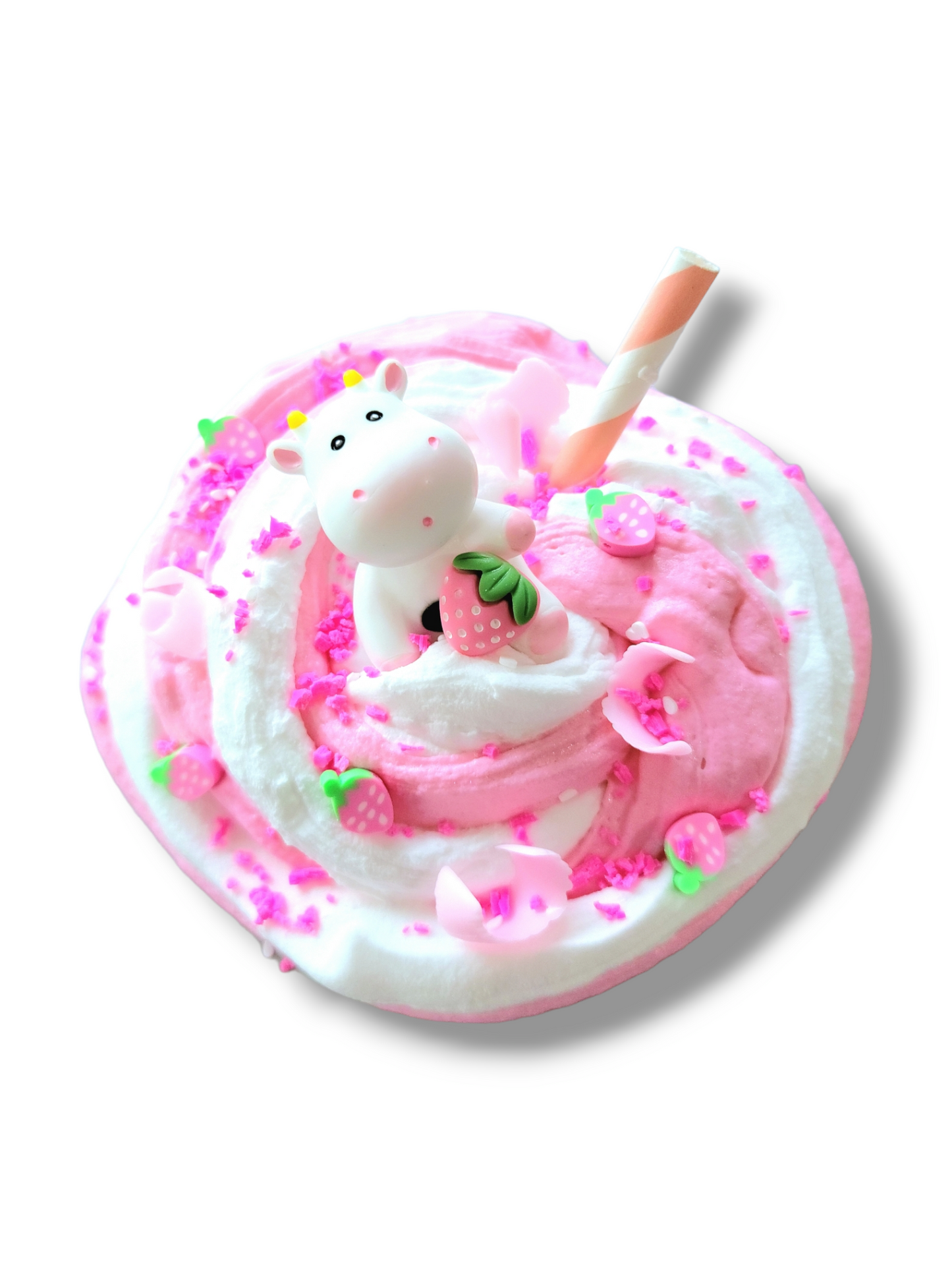 Strawberry MooShake Handmade Slime 10oz Slime by Hoshimi Slimes LLC | Hoshimi Slimes LLC