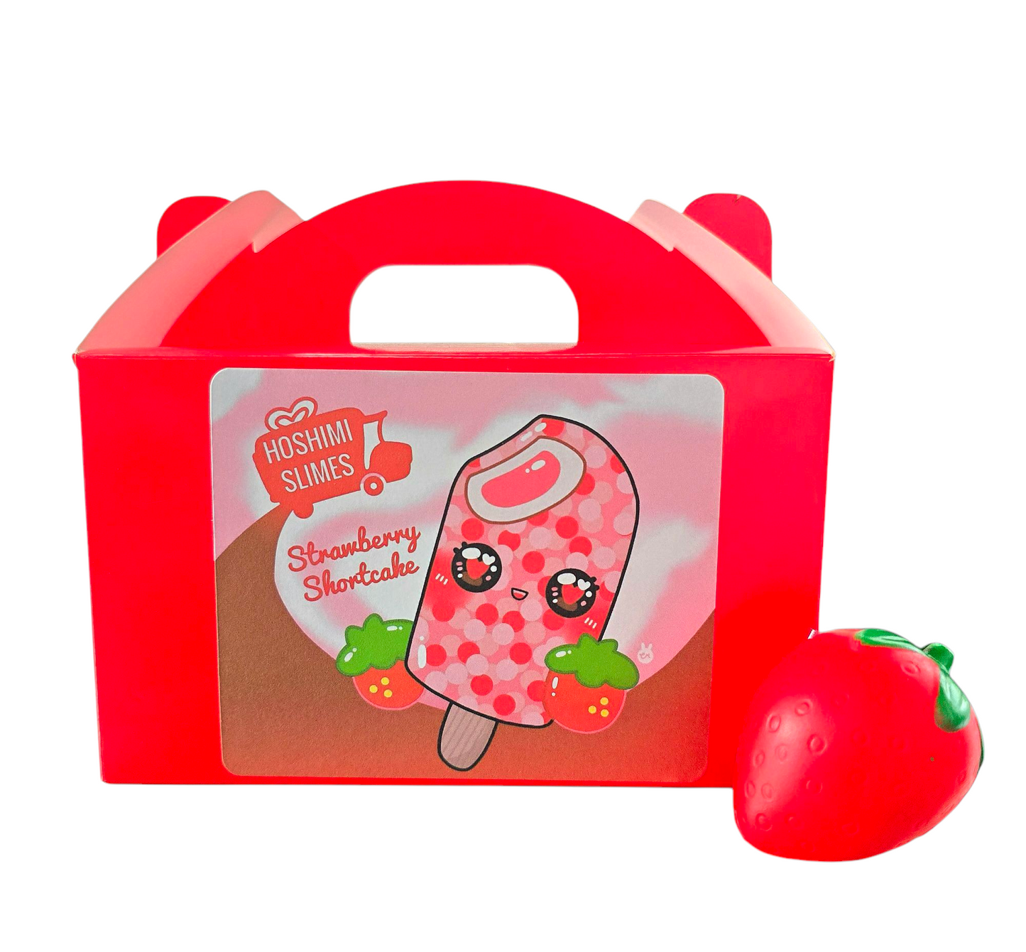 Strawberry Shortcake Crunch Bar DIY Slime Kit – Handmade Scented Butter & Slime with Clay Shortcake, Syrup & Sprinkles – Ages 8+ Sensory Craft - Hoshimi Slimes