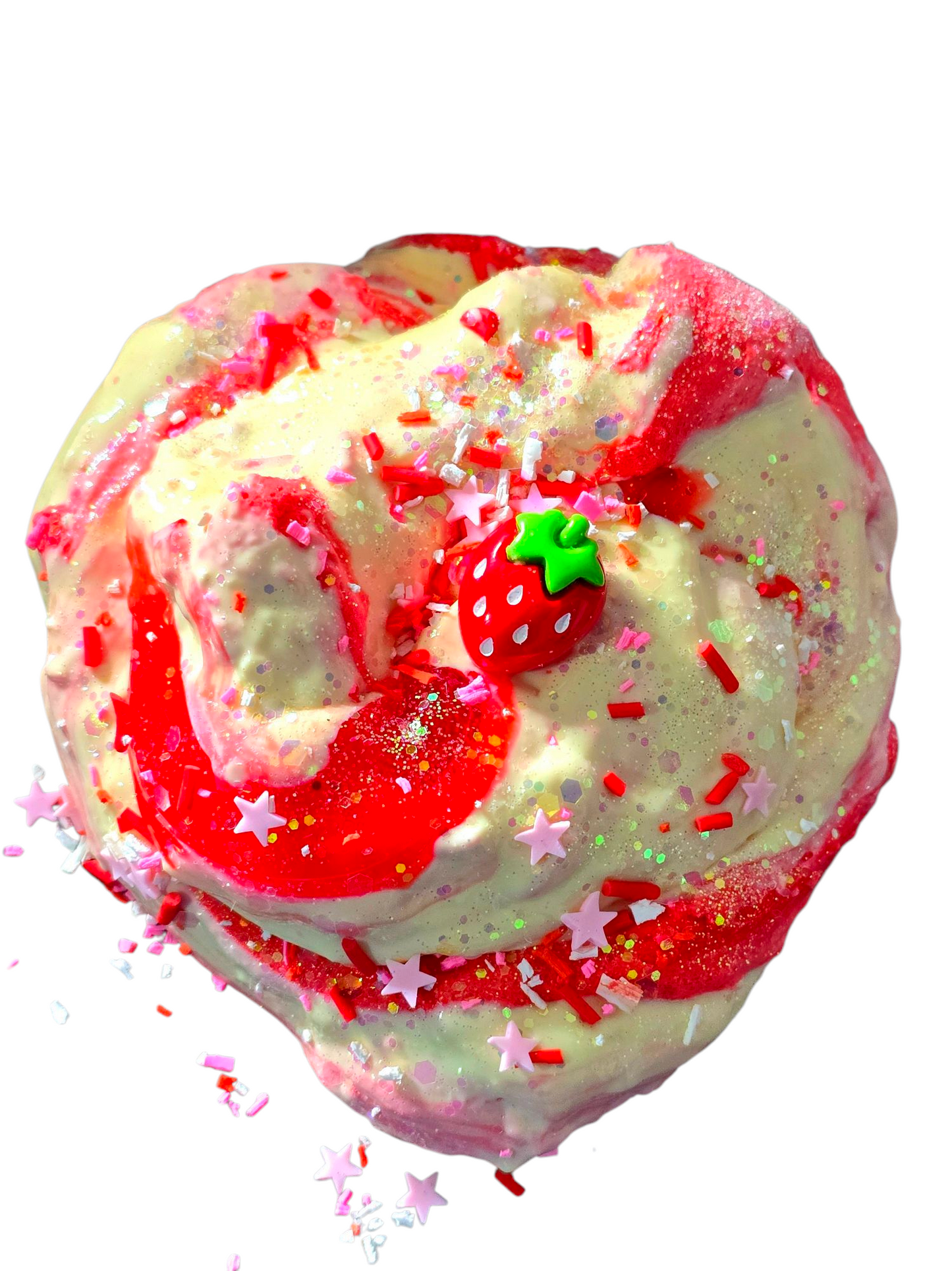 Strawberry Shortcake Crunch Bar DIY Slime Kit – Handmade Scented Butter & Slime with Clay Shortcake, Syrup & Sprinkles – Ages 8+ Sensory Craft - Hoshimi Slimes