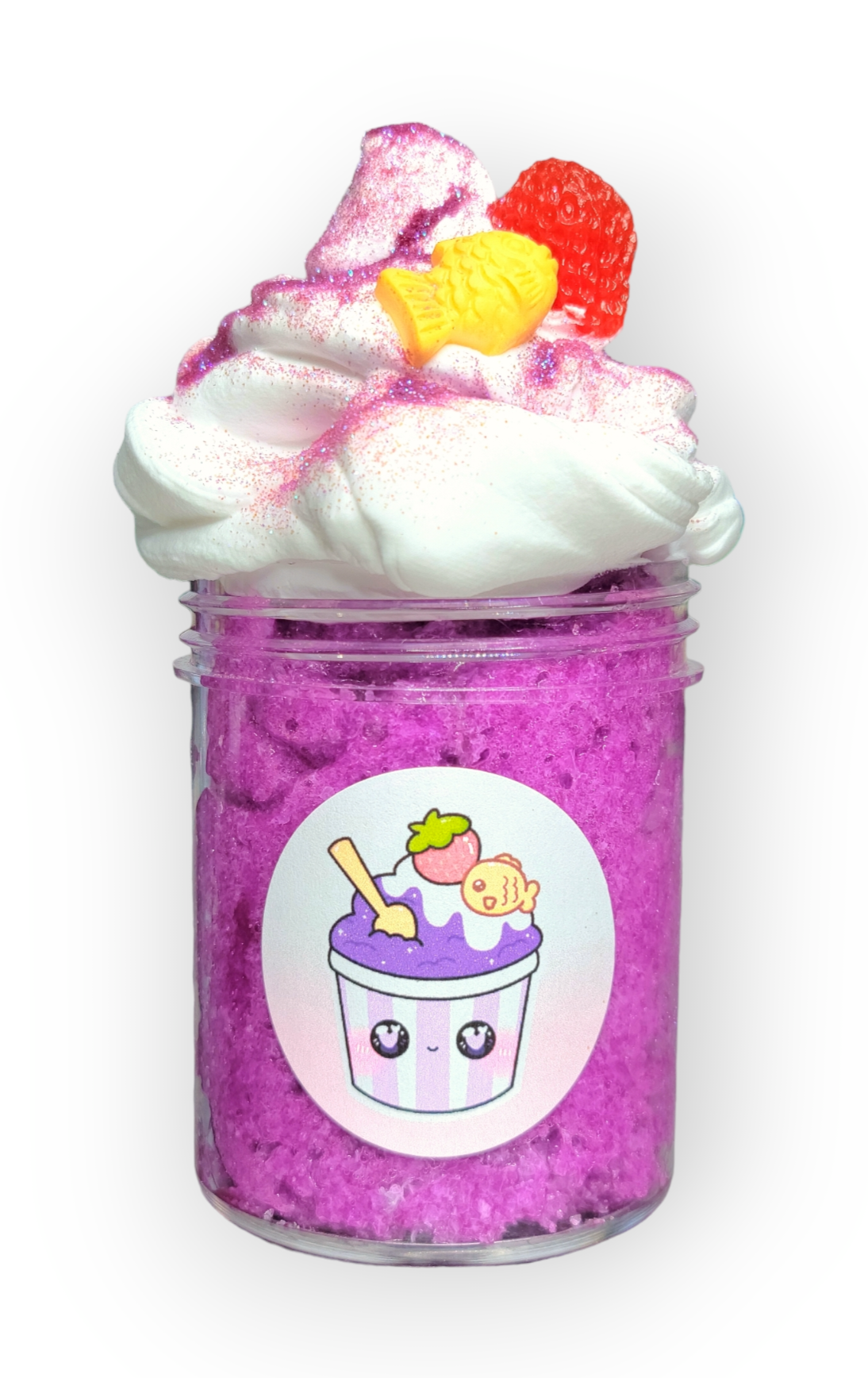 Ube Shaved Ice Handmade Snowfizz Slime 6oz Slime by Hoshimi Slimes LLC | Hoshimi Slimes LLC