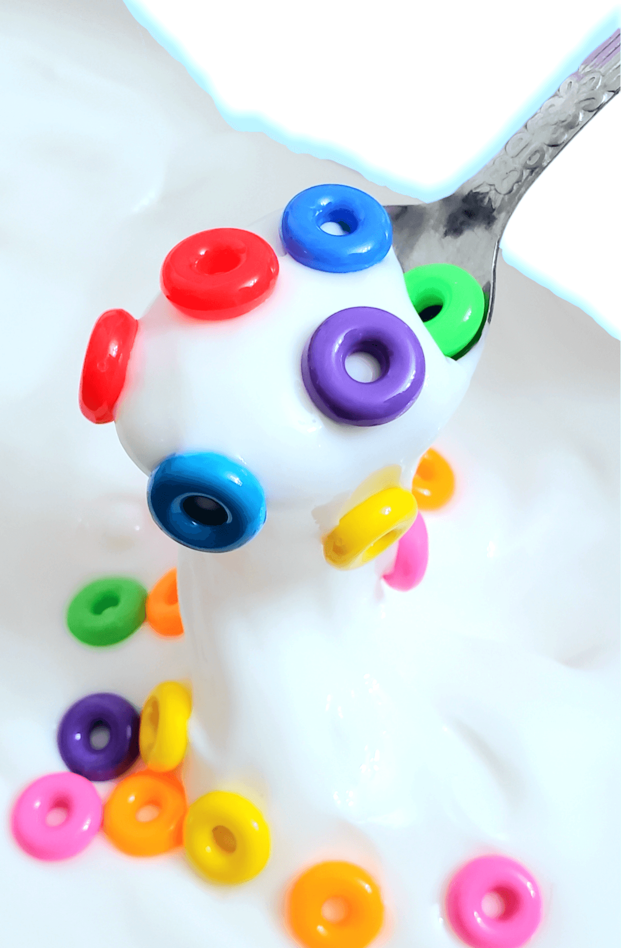 Fruity Cereal Milk Handmade Thickie Slime 8oz Slime by Hoshimi Slimes LLC | Hoshimi Slimes LLC