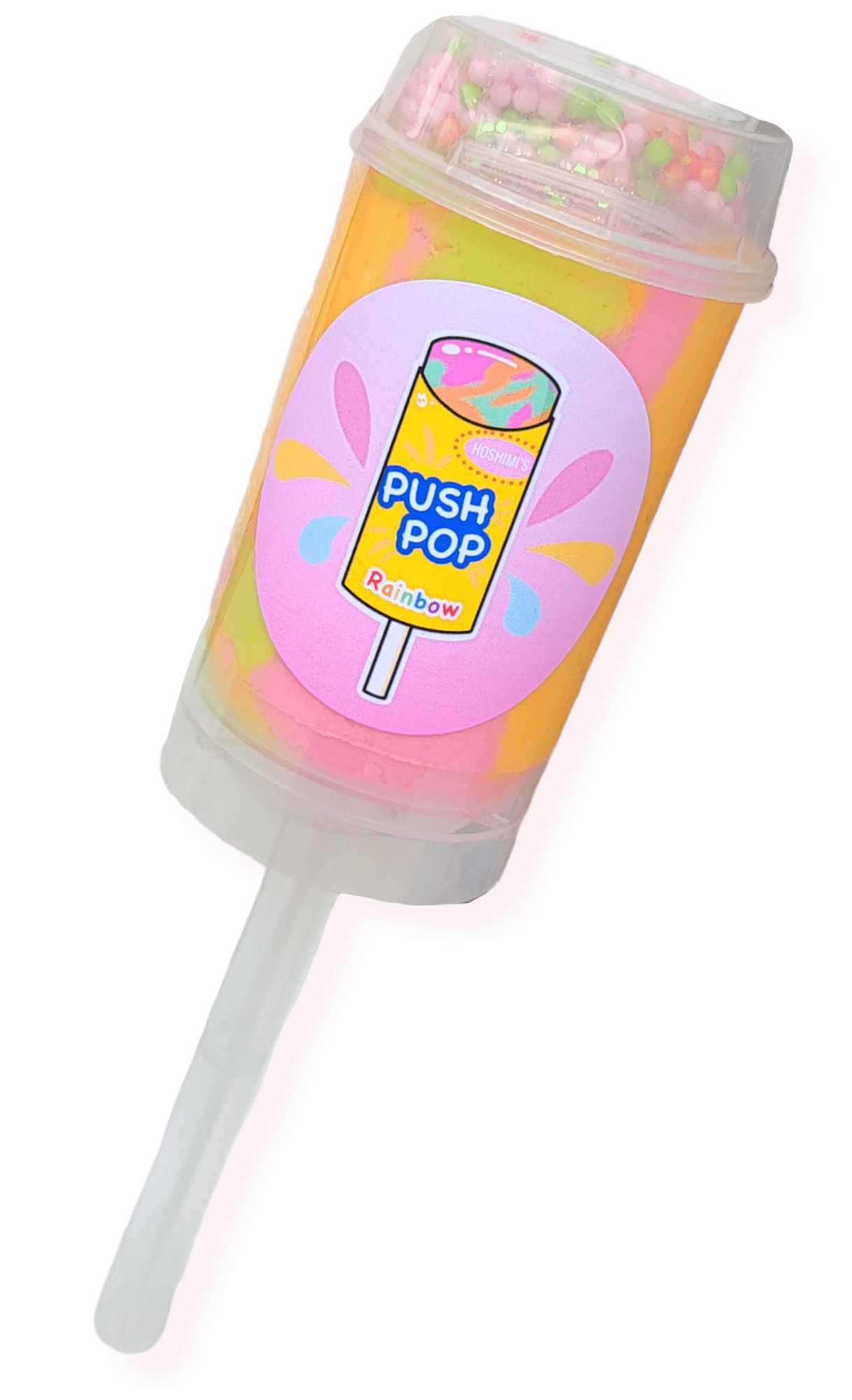 Rainbow Sherbet Push Pop Handmade Cloud Slime Slime by Hoshimi Slimes LLC | Hoshimi Slimes LLC