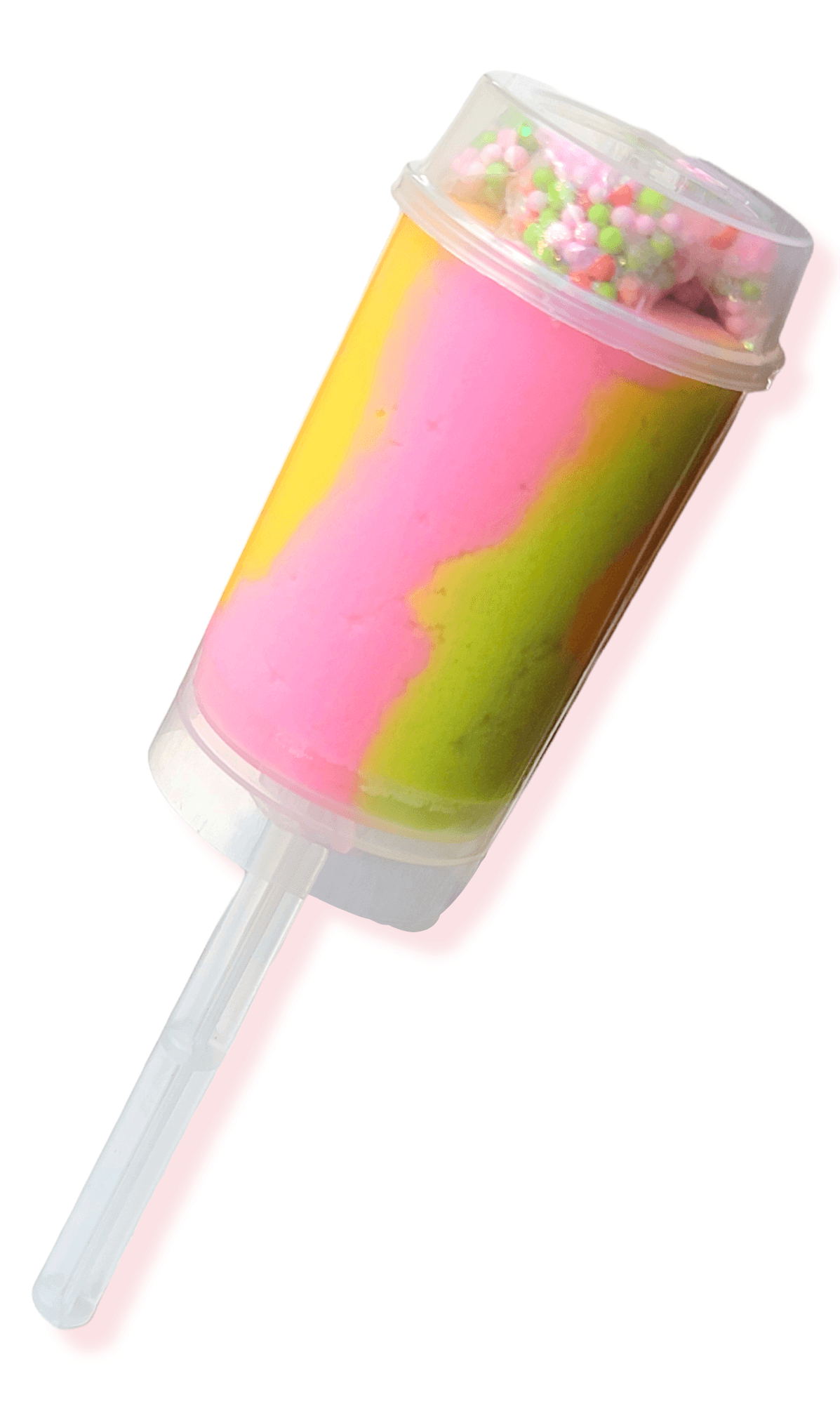 Rainbow Sherbet Push Pop Handmade Cloud Slime Slime by Hoshimi Slimes LLC | Hoshimi Slimes LLC