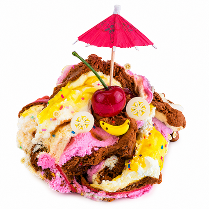 Banana Split DIY Slime Kit – Scented Handmade Dessert Slime Set & Gift Box