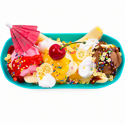 Banana Split DIY Slime Kit – Scented Handmade Dessert Slime Set & Gift Box