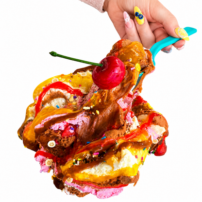 Banana Split DIY Slime Kit – Scented Handmade Dessert Slime Set & Gift Box