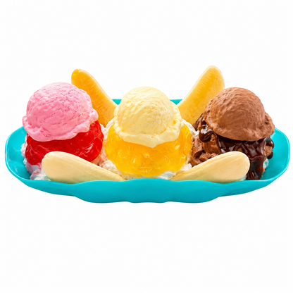 Banana Split DIY Slime Kit – Scented Handmade Dessert Slime Set & Gift Box