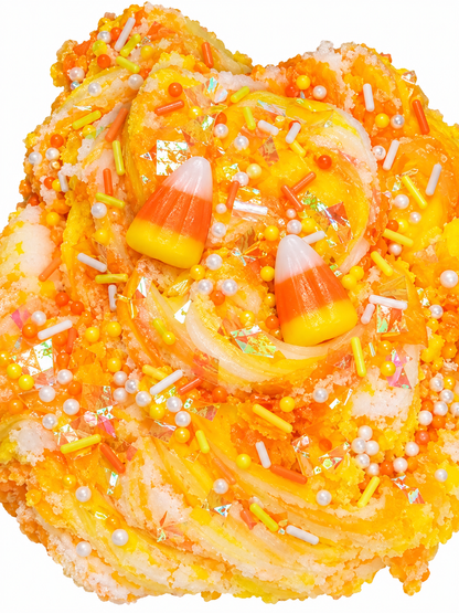 Candy Corn Cloud Slime Push Pop – Halloween Scented Slime