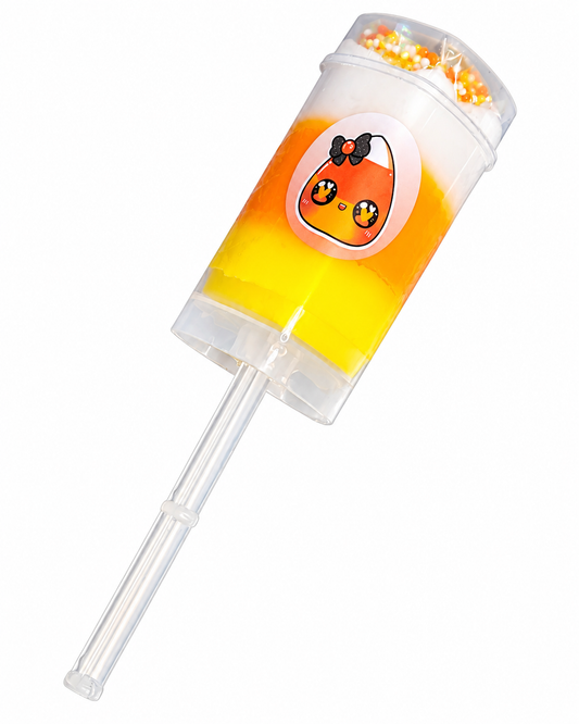 Candy Corn Cloud Slime Push Pop – Halloween Scented Slime