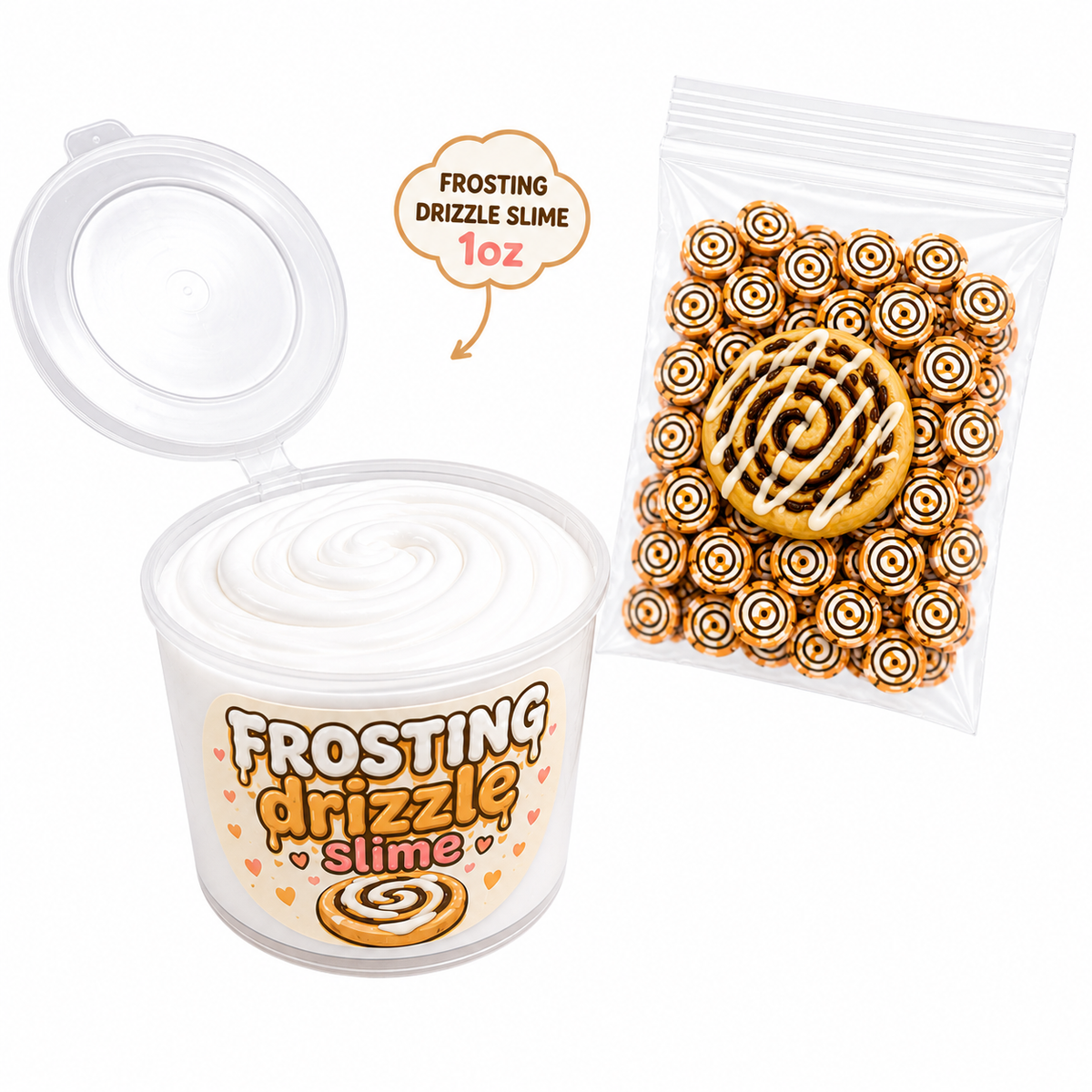 Cinnabunny Cinnamon Roll Snow Fizz Slime Set
