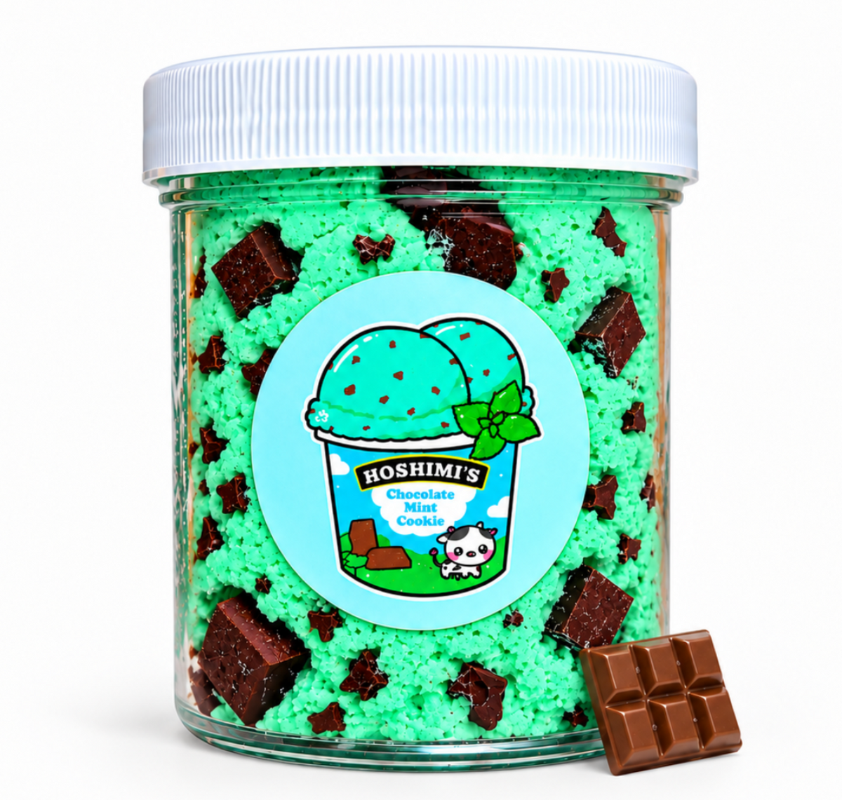 Chocolate Chip Mint Ice Cream – Handmade Scented Cloud Slime