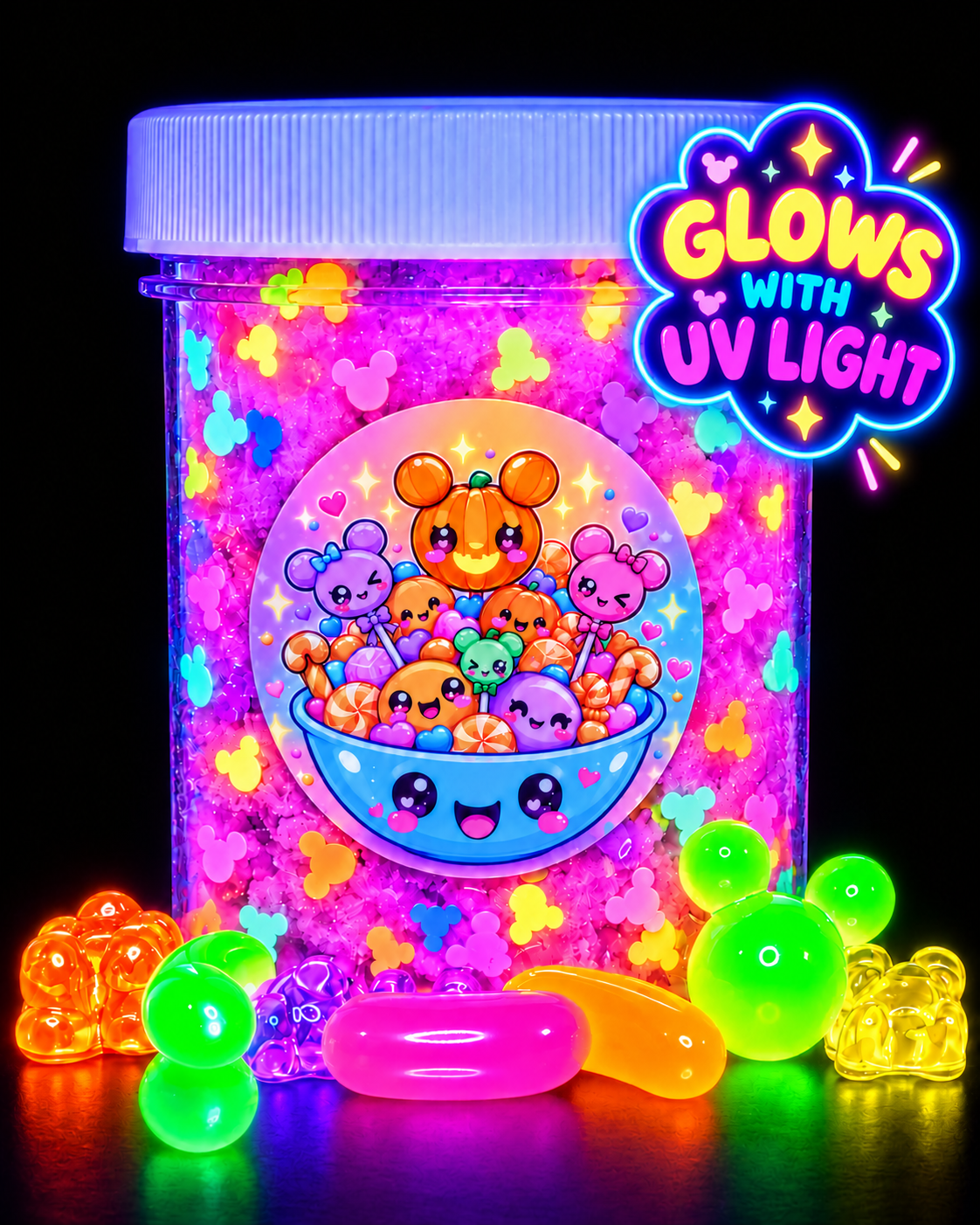 Trick or Treat Sweets Cloud Slime – Candy Scented UV Halloween Slime