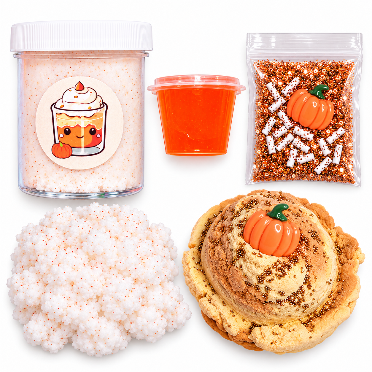 Pumpkin Fried Ice Cream DIY Cloud Cream Slime Kit – Fall Scented Slime