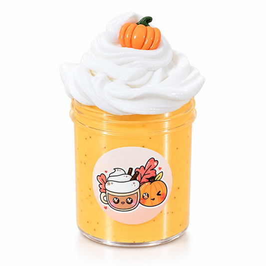 Pumpkin Spice Latte Thick & Glossy Slime – Fall Scented Slime
