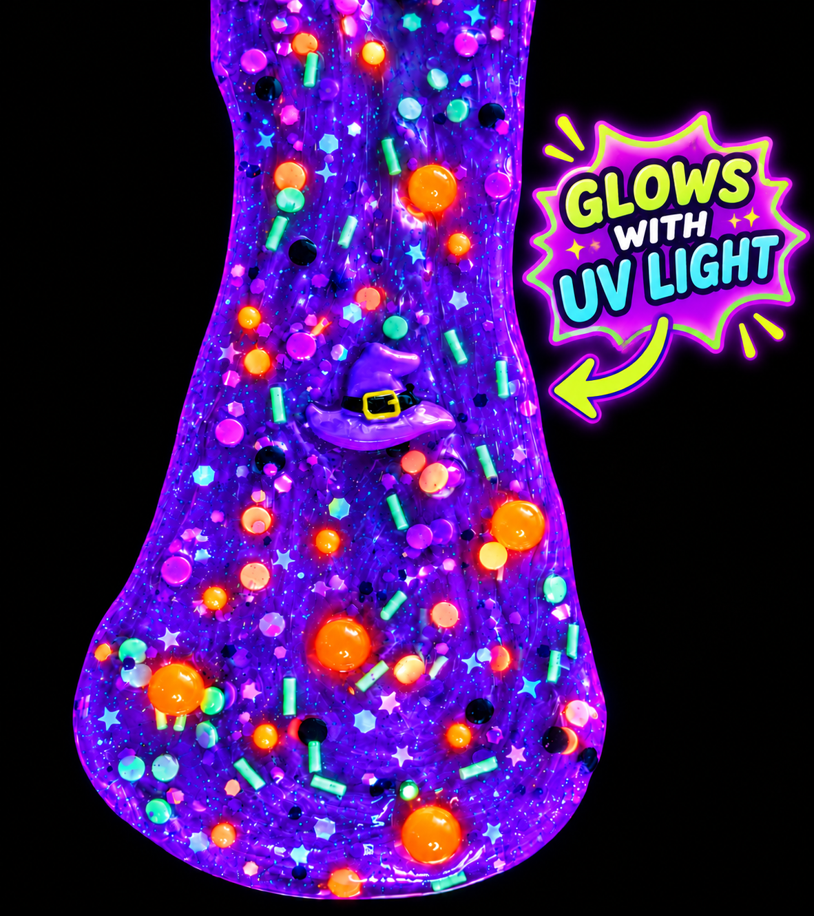 Witchy Boba Clear Pigment Slime – Grape Scented Halloween Slime