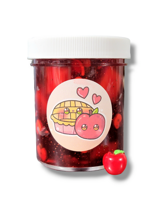 Apple Pie Handmade Scented Jelly Cube Clear Slime 4oz Slime by Hoshimi Slimes LLC | Hoshimi Slimes LLC