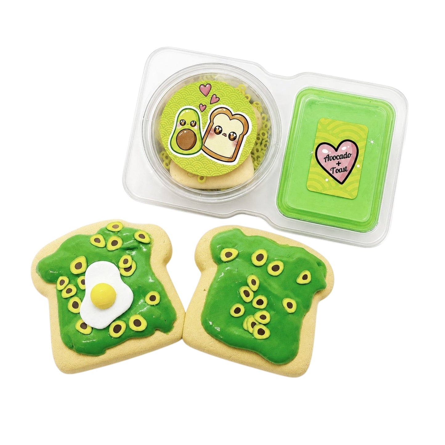Avocado Toast Slime Kit – DIY Butter Slime with Clay & Toppings