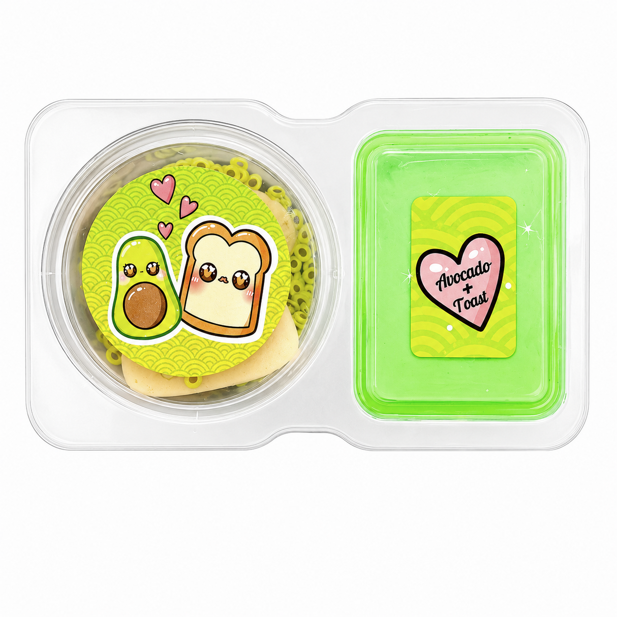 Avocado Toast Slime Kit – DIY Butter Slime with Clay & Toppings