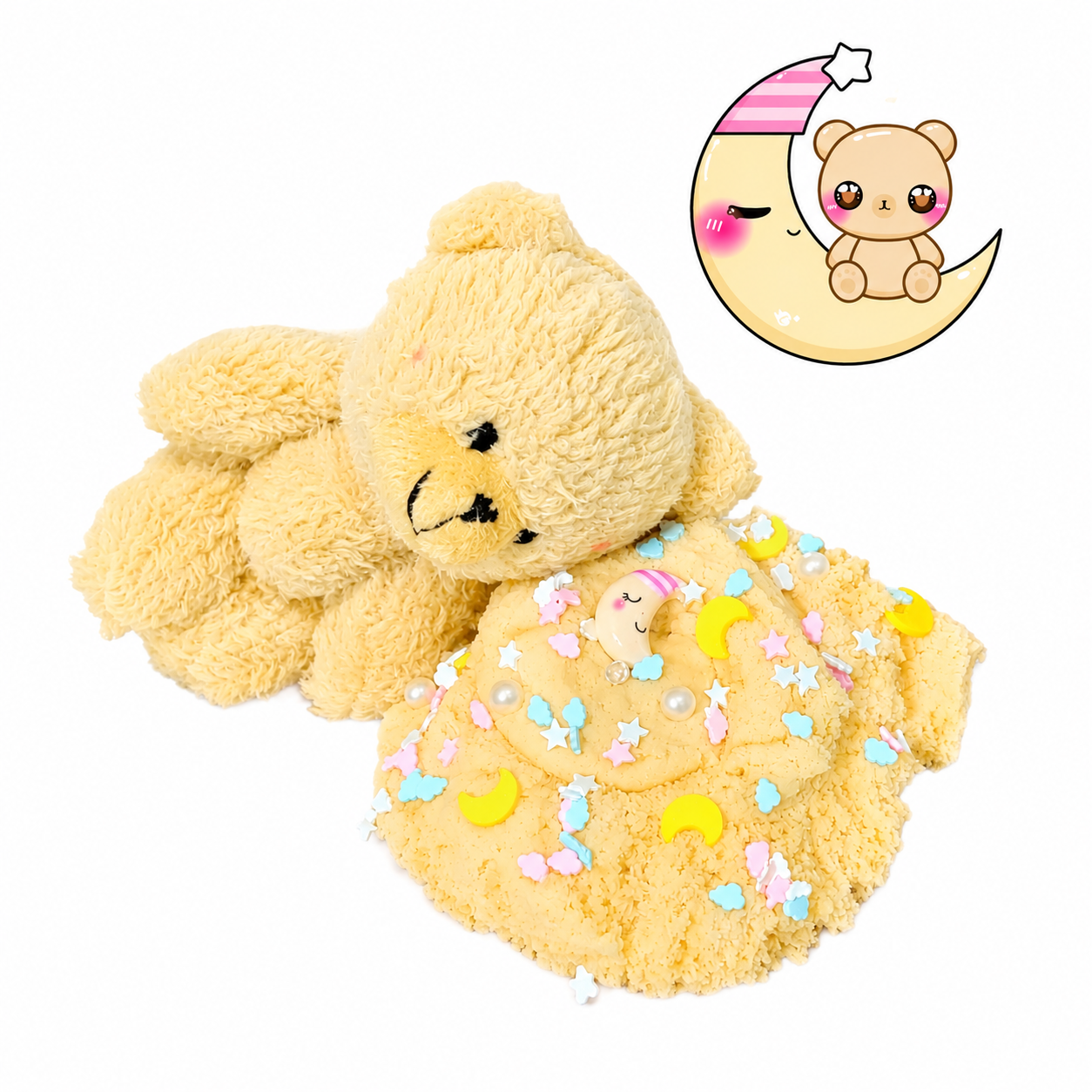 Beary Sleepy Cloud Slime – Fluffy Slime with Plush & Charm