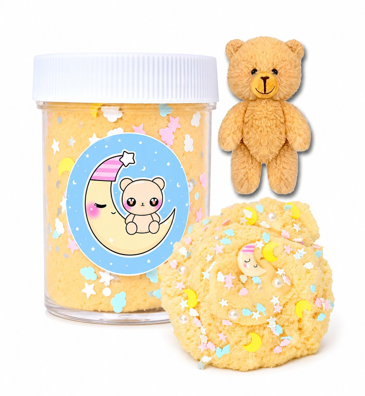 Beary Sleepy Cloud Slime – Fluffy Slime with Plush & Charm