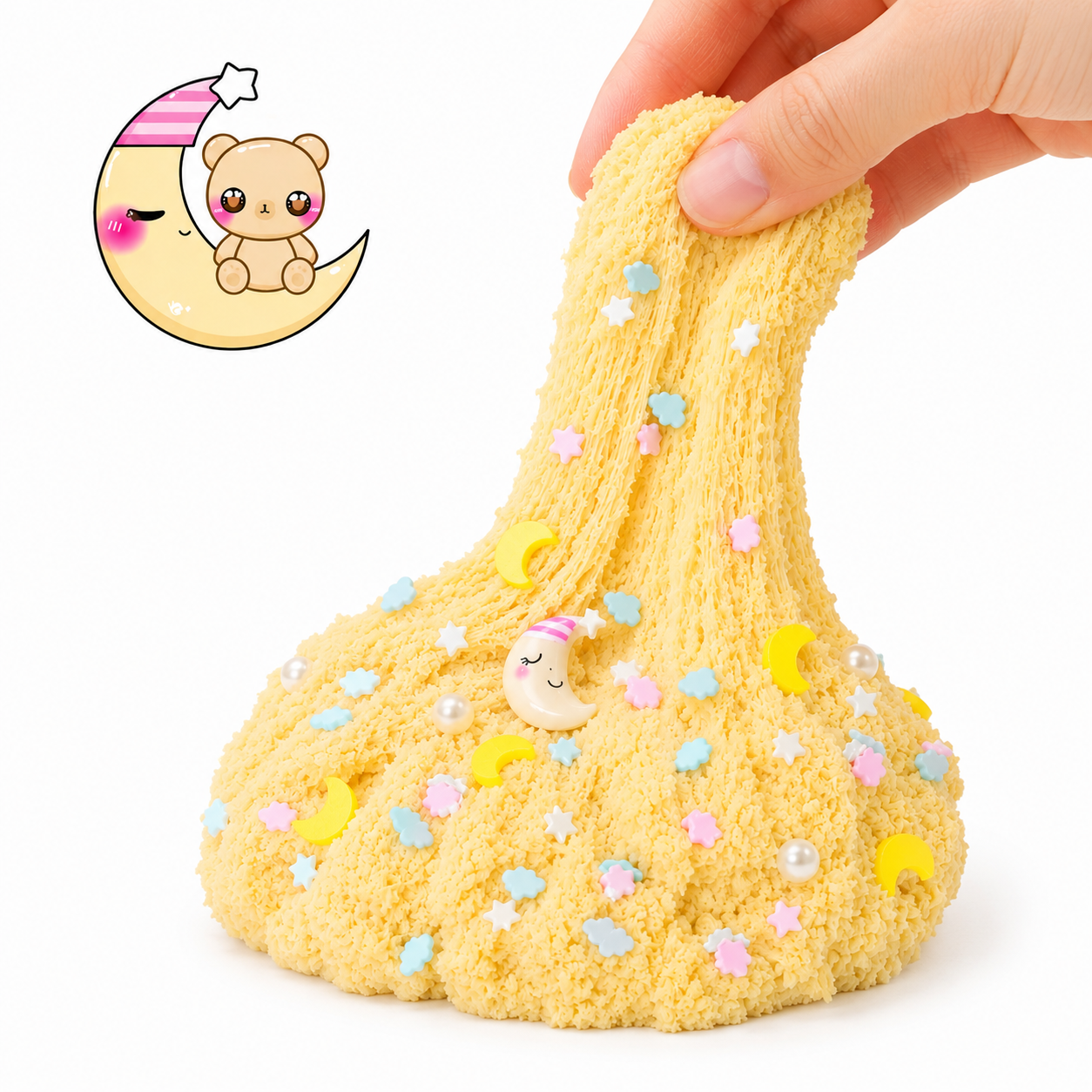 Beary Sleepy Cloud Slime – Fluffy Slime with Plush & Charm