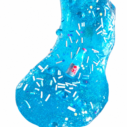 Blue Raspberry Ramune Slime – Thick Clear Glossy Slime with Charm