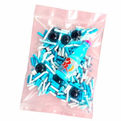 Blue Raspberry Ramune Slime – Thick Clear Glossy Slime with Charm