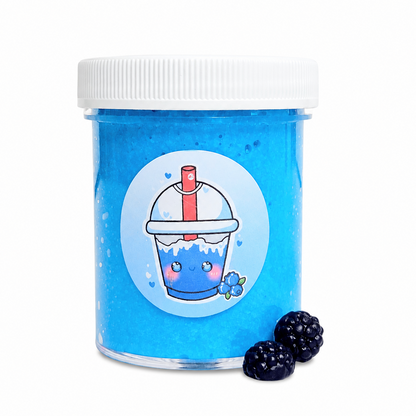Blue Raspberry Slushy Slime – Crunchy Snowfizz Slime Scented